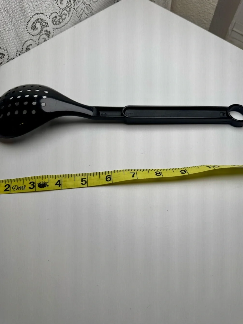 Vintage Farberware Classic Black Nylon Slotted Spoon with Hanging Loop